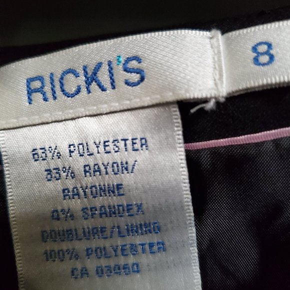 Ricki's | A-Line Black Skirt with Bottom Pleats - Picture 3 of 3